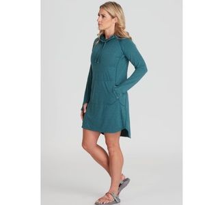 NWT NRS H2Core silkweight hoodie dress UPF women’s Mediterranean teal blue XL
